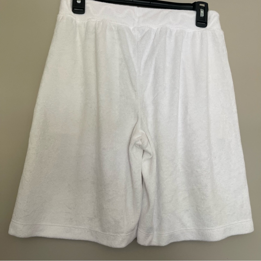 Comfort Code White Terry Drawstring Athletic Shorts - Picture 3 of 4